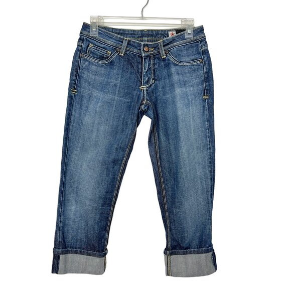 People's Liberation Denim - People's Liberation Irene dark wash cuffed women's capri jeans size 26